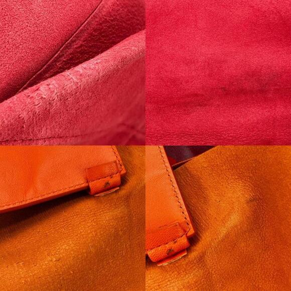 CELINE Orange Leather Tote Bag - Picture 9 of 11